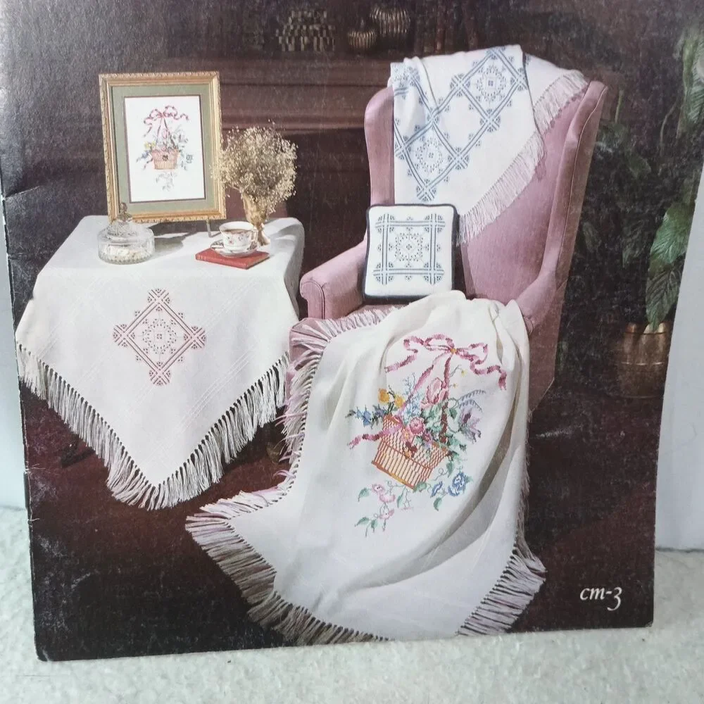 Vintage 1982 Afghans Anyone Chris Middleton Cross Stitch Pattern Book CM-3